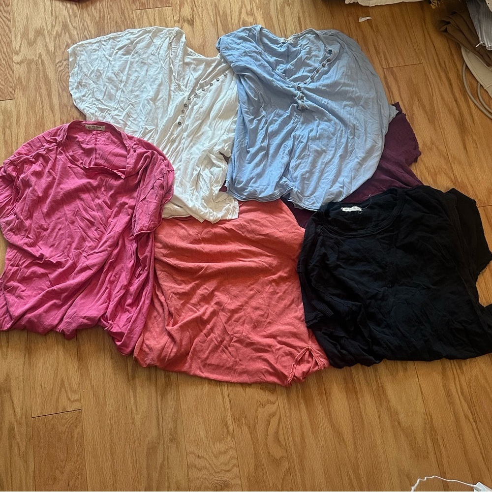 BUNDLE of 6 Free People Shirts Size Large